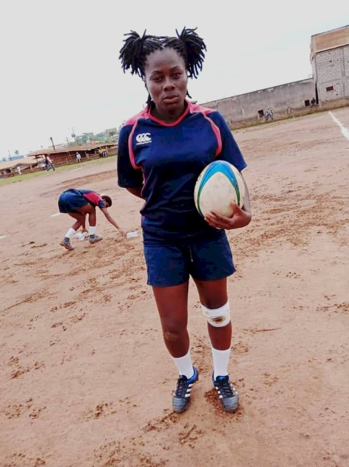 Rugby : le sport, une passion pour MARINA NGOH EYINDO flanker à Addax Rugby Club.