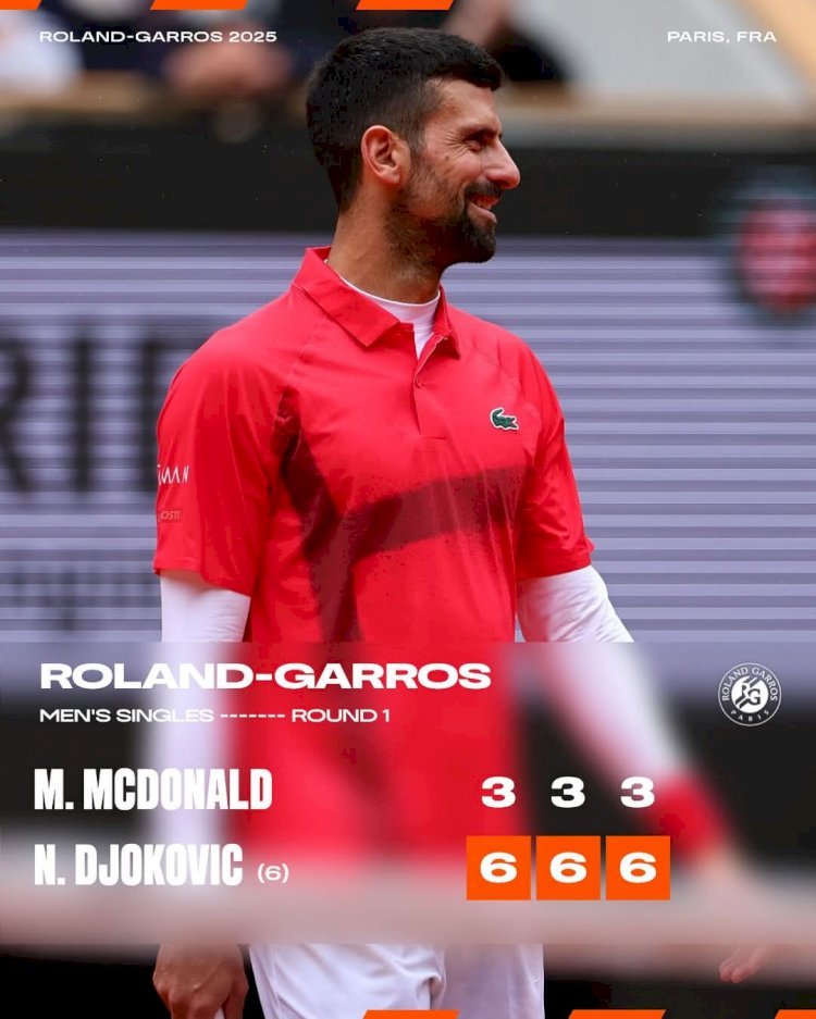 Roland-Garros : Novak Djokovic Frappe Fort D'entrée !