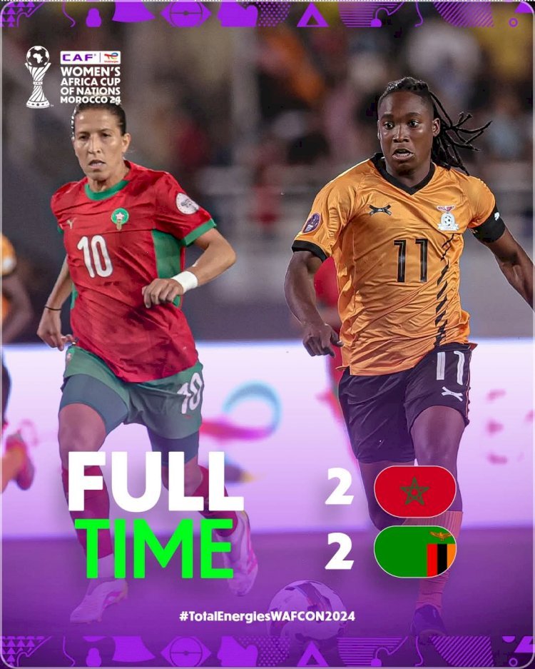 CAN FÉMININE MAROC 2024 : LES LIONNES DE L’ATLAS ET LES COPPER QUEENS SE NEUTRALISENT !