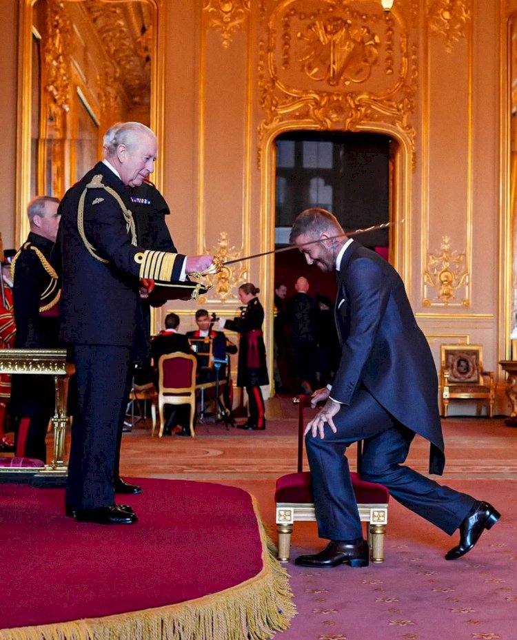 Distintion: David Beckham décoré chevalier par le roi Charles III !