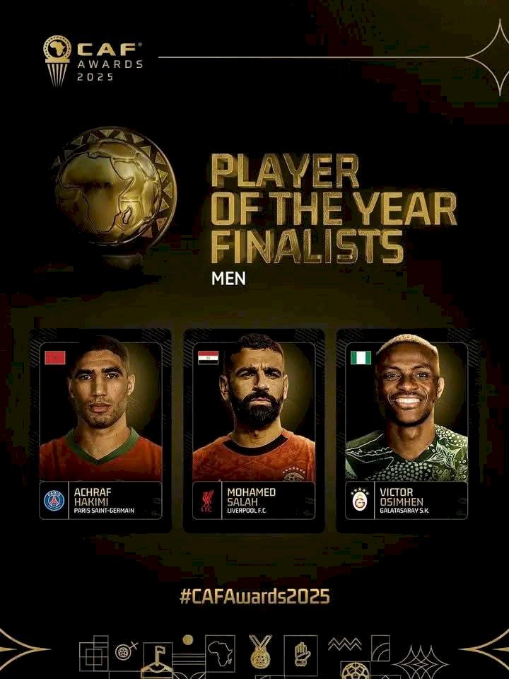 CAF Awards 2025: Ballon d'Or, trois prétendants, mais un seul vainqueur!