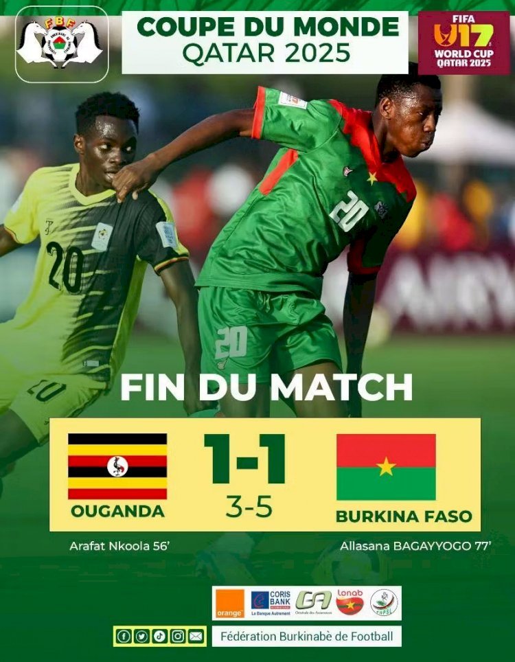 Mondial U17 2025: Le Burkina Faso élimine l’Ouganda aux tirs au but et filent en quarts!