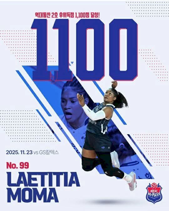 Volleyball : Leaticia Moma renforce sa réputation en Corée du Nord!