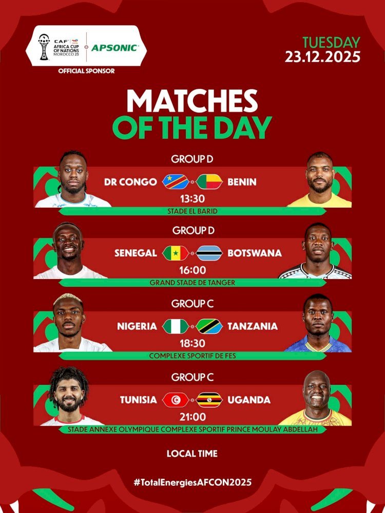 CAN TotalEnergies 2025 : Une journée chargée avec quatre affiches au programme!