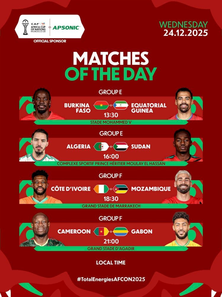 CAN TotalEnergies 2025 : Une journée décisive pour boucler la phase d’ouverture!