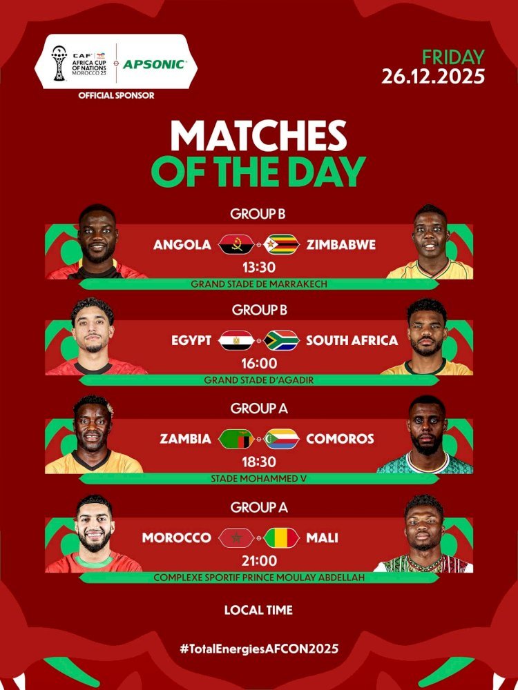 CAN TotalEnergies 2025: Deuxième journée; quatre chocs décisifs, la tension monte!