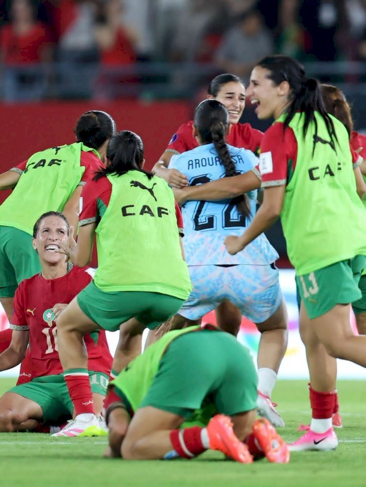 Célébration des Lionnes de l'Atlas après la victoire