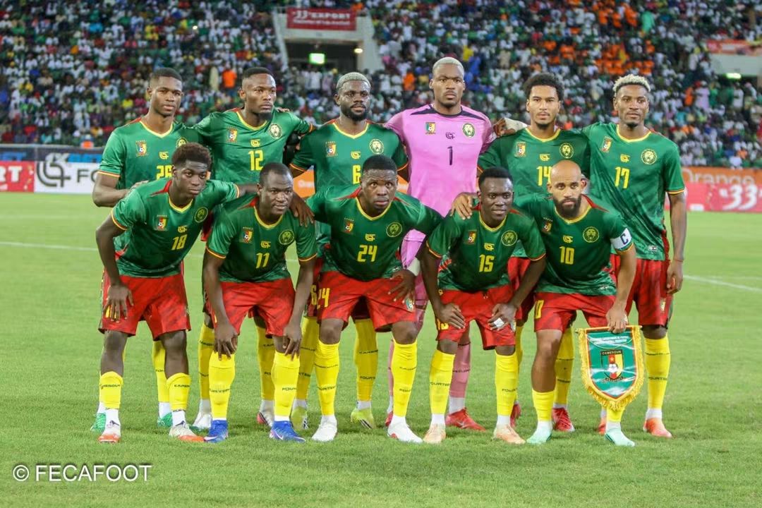 Equipe nationale du Cameroun, les Lions Indomptables avant un match