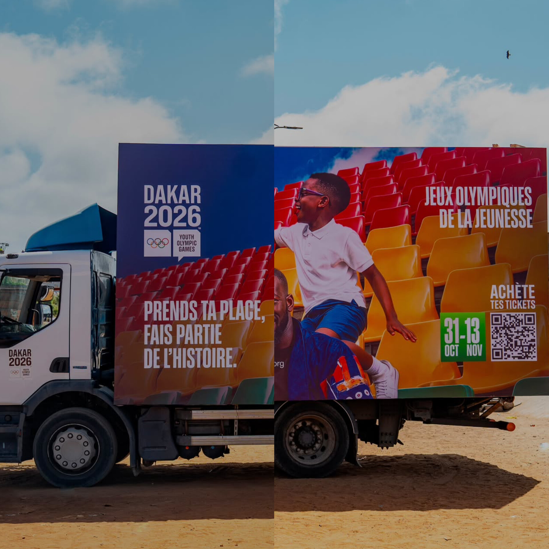Caravane Dakar 2026 sillonne les rues pour promouvoir les Jeux Olympiques de la Jeunesse et la billeterie