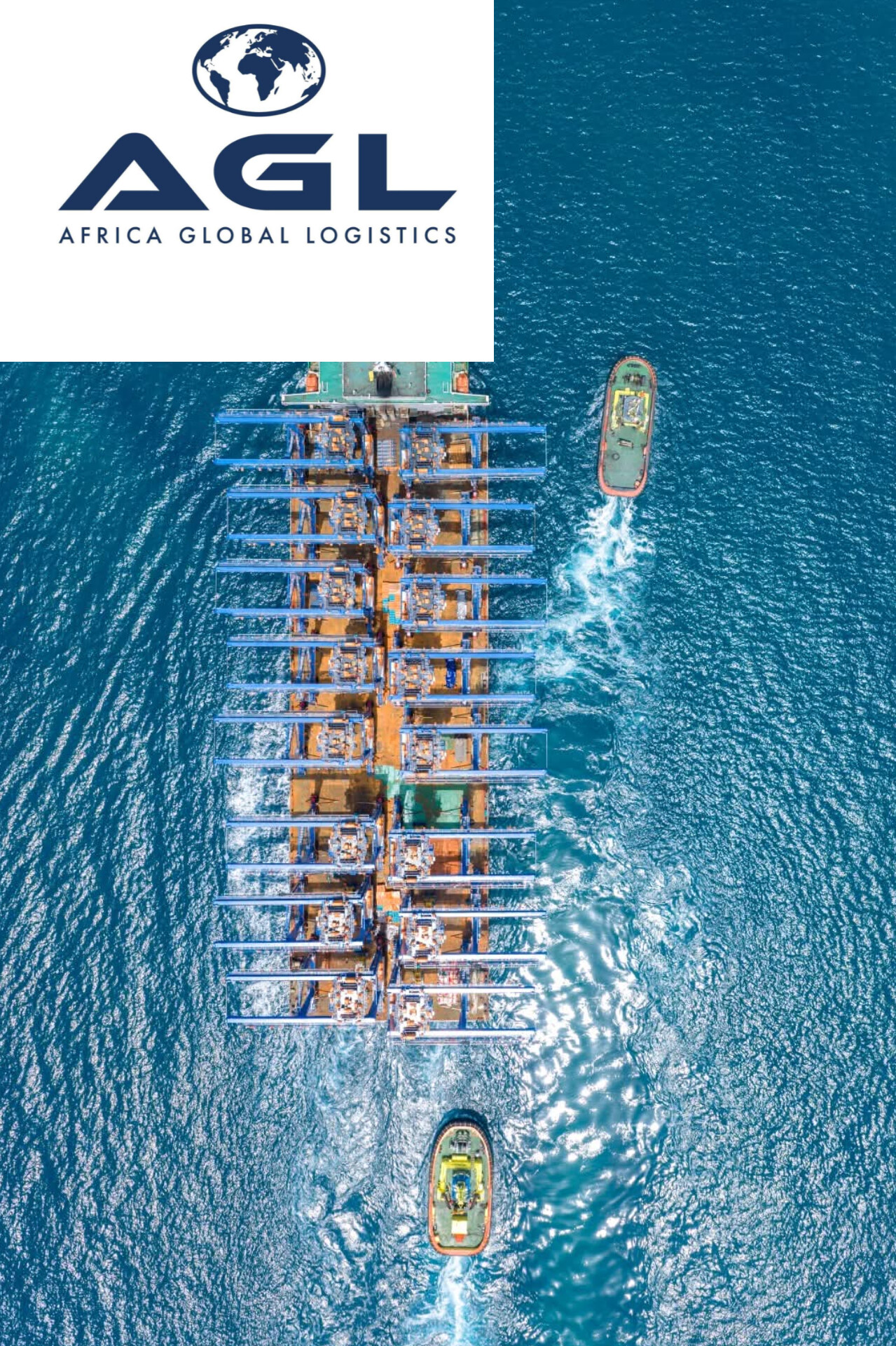 Navire de transport maritime AGL illustrant l'expertise logistique d'Africa Global Logistics, partenaire premium des JOJ Dakar 2026